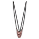 
Super sexy suspender men's one-piece thong comfortable three-dimensional bag adjustable thin shoulder strap leopard print men's T-trousers Black Single size adjustable length