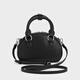 CHARLES/KEITH25 autumn new product fashion rivet hand-held bowling bag crossbody bag Chinese Valentine's gift CK2-30782707 Noir black S
