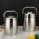 Hua Muxi Insulated Bucket Three-layer Insulated Lunch Box Large Capacity Stainless Steel Insulated Pot with Cover Lunch Box Can be Portable 1.6 Drum Type Three Layers 1 Person No Package