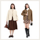 
MJ STYLE small fragrance style short jacket for women 2025 winter new Korean high-end temperament wheat ear velvet warm cardigan top