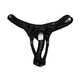 Men's new underwear sexy bright leather men's thong iron ring mid-low waist T-shaped underwear stretch men's thong black S