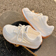 Gu Fansha zapatos blancos de suela gruesa para mujeres en verano zapatos de malla transpirables e inestables de malla con zapatos de entrenamiento deportivo versátiles 9905-3 beige 39