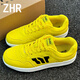 ZHR women's classic skateboard shoes thick sole heightened student couple date casual shoes American street style white 38