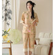 
PURCOTTON Cotton Times Summer Women's Short-Sleeve Pajama Set Cotton New Chinese Style Thin Home Clothing Can Be Seven-Thinking Outdoor LZY9901 M (Suggested 75-95Jin [Jin equals 0.5 kg])
