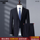 Lilang new suit autumn and winter men's business professional formal wear groom wedding dress two-piece suit 1577 gray M 170 (100-120Jin Jin equals 0.5 kg)