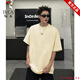 
Woodpecker heavy pure cotton short-sleeved T-shirt for men in summer American high street small neckline round neck black solid color inner base shirt men K17080 white S