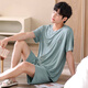 樵廿夏季休闲大码睡衣男短袖大码可外穿青年学生套头居家居服套装 HDE9928【棉】 M