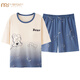 Modal Summer Fat MM Kurzärärmig großer Pyjamas Set für Frauen 200 Jin [Jin ist gleich 0,5 kg] Hauskleidung Losse, lose Cartoons können draußen im Sommer KNC3519 m getragen werden