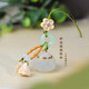 Luminous sachet lotus car hanging keychain mobile phone chain pendant jewelry can be placed with fragrant balls hollow retro pendant [Lightness] Good Luck Lotus-Ruyi No Specifications