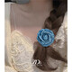 Quamer7do Denim Camellia Brosche für Frauenpullover Corseage Pin koreanische Haarnadel -Pferdeschwanz -Chuck -Kopfschmuck tut nicht weh tun
