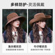 LZJV American Retro Retro Western Cowboy Protection Sombrero Sombrero Mujeres Servicio de senderismo al aire libre Sombrero de pescado Hombres de senderismo Cordete a prueba de viento Cowboy gorro de vaquero