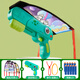 Hero ejection foam aircraft launcher children's toys outdoor sports hand-thrown flying soft bullet gun for boys and girls 1 gun + 1 kite