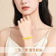 Zhou Dajin CHOW TAI KING Three Lives Three Worlds Lotus Gold Bracelet Women's Light Luxury High-end Birthday Gift for Girlfriend and Wife Wedding Anniversary