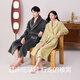 Red bean (Hodo) coral velvet nightgown women's anti-static couple's long pajamas autumn and winter thickened warm men's new home wear bathrobe men's moon rock gray XL