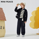 MiniPeace counter same style PEACEBIRD children's clothing boys' hooded jacket imitation denim shirt spring and autumn style denim dark blue 110