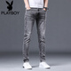 
Playboy (PLAYBOY) summer quick-drying thin men's jeans versatile slim feet stretch pants men's Korean style trendy youth trousers 1049 32