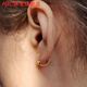 ABC old phoenix color simple beanie earrings ear bone nails women's ear bone hoop earrings ins style beanie circle gold 8+10mm one pair each