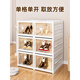 Installation-free thickened shoe box storage box transparent folding all-in-one plastic sneaker cabinet storage space-saving artifact 3-column 6-layer shoe box installation-free and foldable