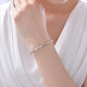Jintiandi Platinum Push-pull Bracelet PT950 Smooth Round Rod Closed Bracelet Live Mouth Adjustable Size Gift for Wife 30.91g If the difference in weight is greater, refund or make up less.