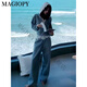Magiopy International Luxury High-End-Marke Hanli Korean Casual Sports Anzug Frauen Spring Spleißen Spitze Modische graue Jacke Graues zweiteiliger Set (100 Jin [Jin gleich 0,5 kg]))