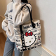 
kt commuting bag canvas bag women's large capacity KT cat yKi tote bag Hello cute bag student one-shoulder carry pink