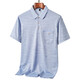 Zga Hailan Home The New New Summer d'âge moyen de l'âge moyen T-shirt à manches courtes en soie mince 9923_BLUE M 48_165_