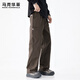 Mark Huafei Casual Pants Men's 2025 Autumn and Winter Work Wear Wide Leg Pants American Trendy Straight Long Pants Earth Color L