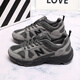 Gebbas [878 Retro-Schuhe] Mode Sportschuhe 878 Vielseitige Freiläufe Schuhe Herrenfell Vater Yuanzu Gray 878-1 36
