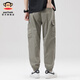 Big Mouth Monkey (Paul Frank) American High Street Retro Workswear Works's Men's Casual Pantals Spring and Automne Thin Trendy Outdoor Loose Verme Volyme Typants HOMMES KHAKI 6621B [Authentique officiel] 3xl [suggéré 185-205jin [Jin est égal à 0,5 kg]]]
