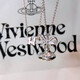 VVIENNE WESTLOCK British Purchasing Agent Western Queen Mother Authentic Saturn Necklace Octavie Diamond Bow Pendant Clavicle Chain Women Silver Pink