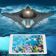 
Can camera remote control ship wireless wifi real-time transmission of video recording electric fish-detecting submarine speedboat toy Yellow four-way submarine official standard (with charging equipment)