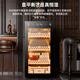 CIGARLOONG 95C cigar cabinet with constant temperature and humidity, WiFi remote control, water ion ammonia removal, compressor refrigeration, cedar wood mellow cultivation, fingerprint lock, office cigar cabinet, constant temperature and humidity control, cigar cultivation, classic cigar basket model