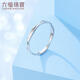Lukfook Jewelry Platinum 950 wavy platinum ring tail ring closed ring price No. 11 - about 1.00 grams