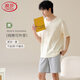 
LangSha men's short-sleeved pajamas men's summer large-size boys' home clothes pure cotton suit for outside wear 2025 new 13601 2XL
