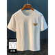 Camiseta blanca para los hombres Summer New Tendencia de alta gama Camiseta impresa Luz americana de lujo Luxury Cotton cómodo Camiseta de manga corta Camiseta de albaricoque JSW9906 Color de albaricoque elegante M Adecuado para 90-108Jin [Jin equivale a 0.5 kg]