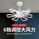 
Bull (BULL) Nordic fan light 2025 new silent master bedroom restaurant ceiling fan light home integrated chandeliers modern and simple 9227 black 60cm voice (no networking required + remote control)