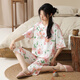 
Yalu summer new Chinese style short-sleeved pajamas can be worn outside for women's home clothes cropped trousers cotton can be worn outside for summer casual thin Y9901 M