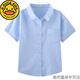 G.duck boys short-sleeved shirt 2026 new summer children's white shirt summer t-shirt middle and older children's school uniform trendy white 120 cm