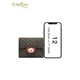 Jinlilai 2025 Spring Neue Retro -gedruckte Brieftasche Frauenkartentasche Mode Brieftasche Klappkurzmünze Clip -Tasche Wein rot