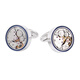 Nosskiss французская рубашка манжеты Links Men's Watch Movement Diftement Nail Business Женская рубашка механические манжеты подарки подарки подарки круглый голубая линия