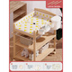 Shantou Lincun solid wood diaper table, baby care table, baby massage and touch table, bath storage, multi-functional changing table, removable two-layer diaper table, all solid wood