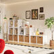 Shengnai Steel Floor-standing Bookshelf Household Wall Storage Cabinet Living Room Combination Module Grid Cabinet Bookcase Storage Cabinet Storage Cabinet Shelf White 20 Grid Cabinet height 70 Length 3519 Depth 30cm