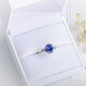 Shanguan S925 silver sapphire ring women's tanzanite sapphire ring live women's ring gemstone jewelry jewelry ring 92