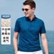 EGW Marca de lujo internacional camiseta de manga corta para hombres Mulberry Mulberry Silk Silk Color sólido Camisa de base informal de moda Simple Black L /50 (175 /92a)