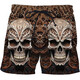 2024 summer casual shorts, personalized trendy skull 3D digital print, men's casual shorts STK1381 S 80-90Jin [Jin equals 0.5 kg]