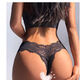 Underwear for women, thong, nails, buttocks, crotch, seamless ass, big girl, lace, sexy, high-end, S black