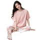 Sommer Pure Cotton Pyjamas für Frauen Kurzärärmelhosen Süßes und niedliche Frauenkleidung können draußen getragen werden und zweiteiler Anzug dünn S679 M