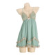 French romantic lace suspender nightgown autumn and winter sexy pure P3772 green M P3886 sky blue (outer robe + belt) single size