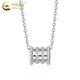 CHINA GOLD PT950 platinum small waist pendant simple platinum clavicle chain Valentine's Day birthday gift for girlfriend and wife Platinum small waist pendant about 1.7g free silver chain