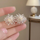 Platinum 925 Silver Needle Dandelion Earrings Ear Clip Heavy Industry Unique Earrings High-end Earrings Women's Ear Clips Without Holes Dandelion Earrings Ear Clips